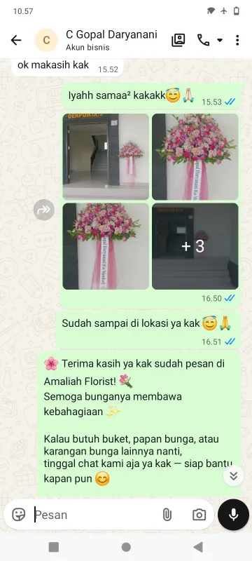 Pengiriman Karangan Bunga Karah Jambangan