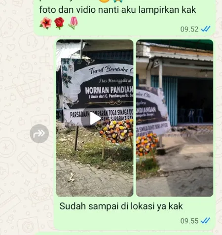 Pengiriman Karangan Bunga Karah Jambangan
